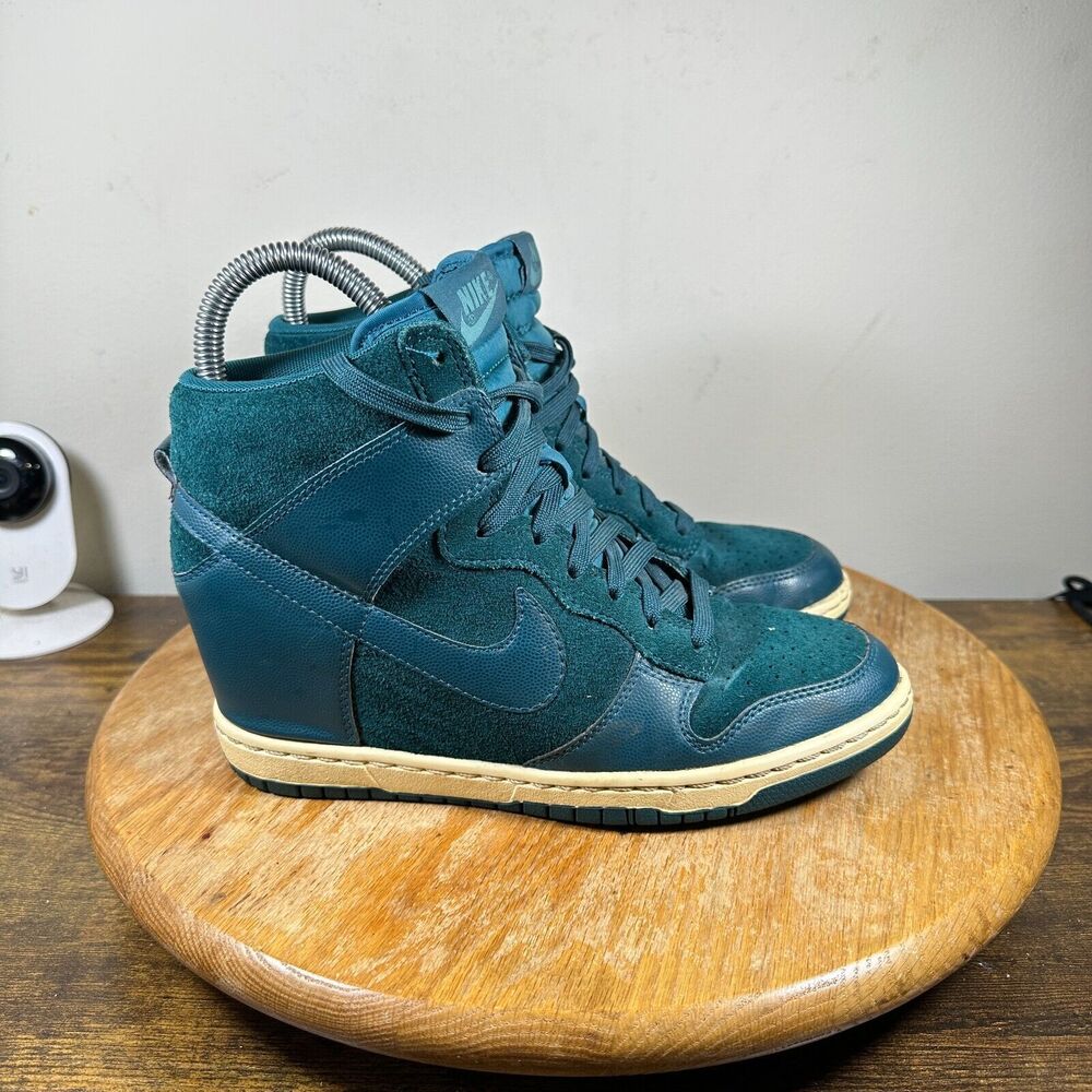 Nike Dunk Sky Hi Essential Wedge Dark Sea Blue Women's Size 7.5 Shoes 528899-300